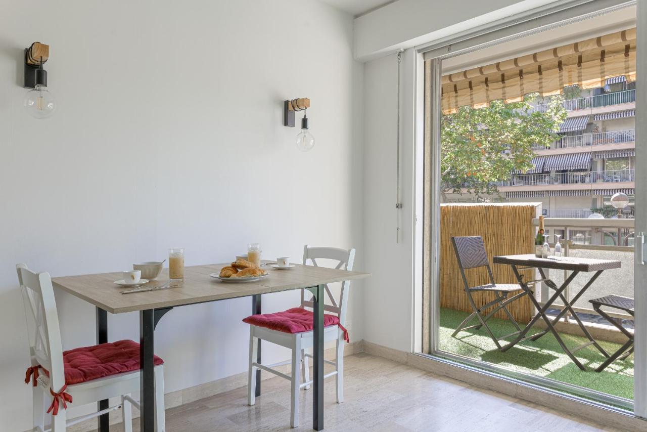 Cosy Studio - Centre Cannes - Terrasse - Clim - Wifi Bagian luar foto